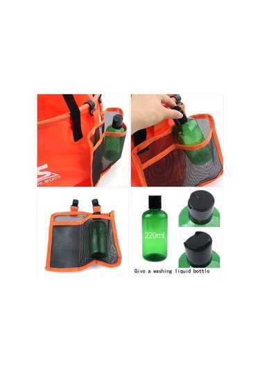 Prestigegoods 30l Katlanır 4-in-1 Pvc Balıkçı Sepeti, Dışarıda Kullanım İçin Altın