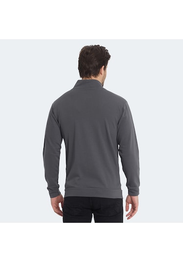 Slazenger KAGISONA IN Erkek Sweatshirt Koyu Gri