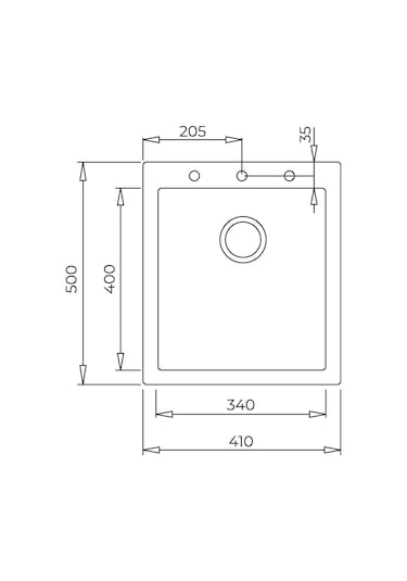 Teka Forsquare 34.40 Tg Tek Hazneli Tezgahüstü/Tezgahasıfır (Flush) Tegranite Eviye - Stone Grey - 115230011