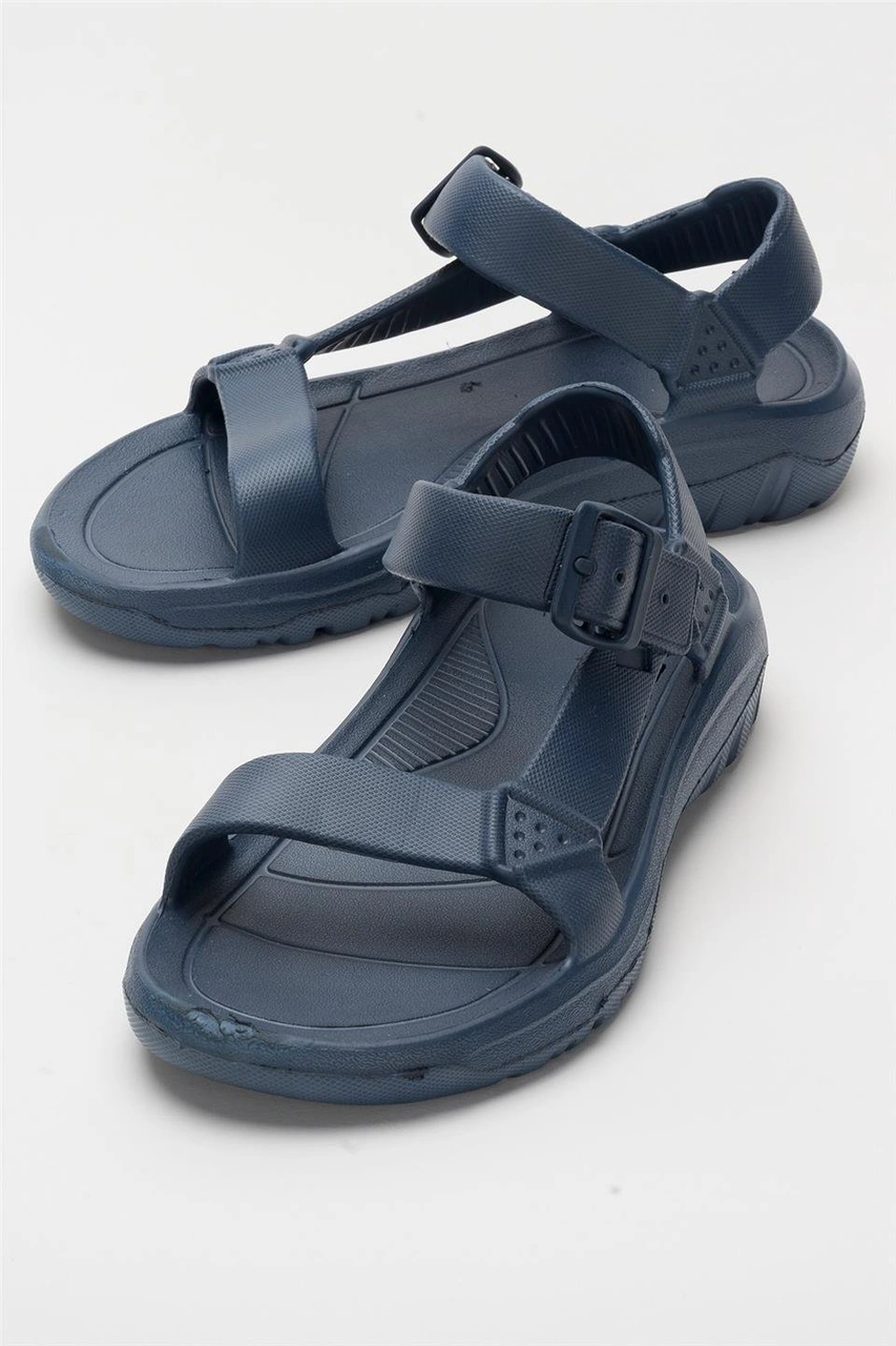 Unisex Eva Spor Kaymaz Yürüyüş Sandaleti Lacivert Lacivert