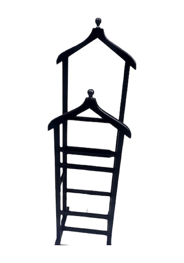 Dilsiz Uşak Ahşap Kayın Torna Iskelet. Parlak Siyah Boya. Çift Te Siyah