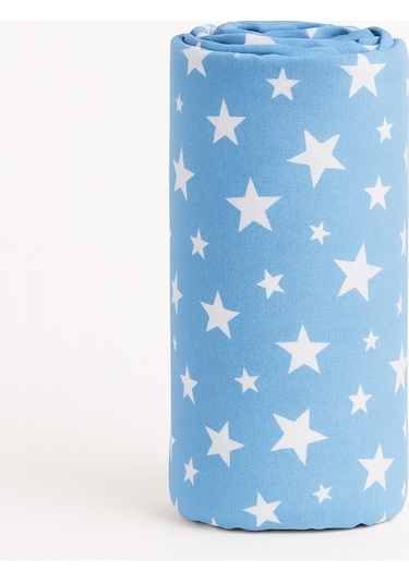 Desenli 100 X 200 Cm Tek Kişilik Mavi Yıldız Lastikli Çarşaf Ve Yastık Kılıfı Mavi