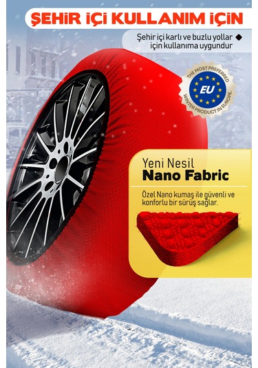 Eco Kar Çorabı Oto Lastik Kar Zinciri Çorabı L