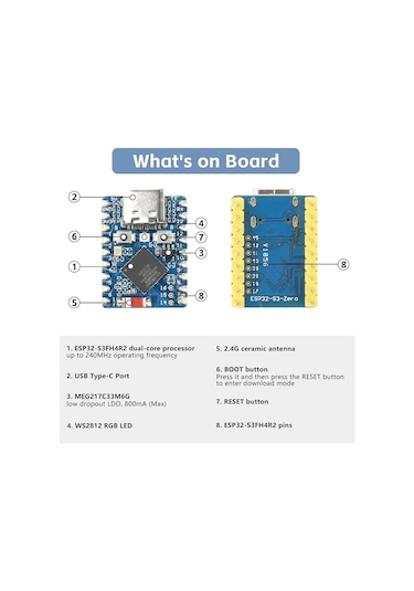 Gözeler Esp32-s3 Mini Geliştirme Kartı