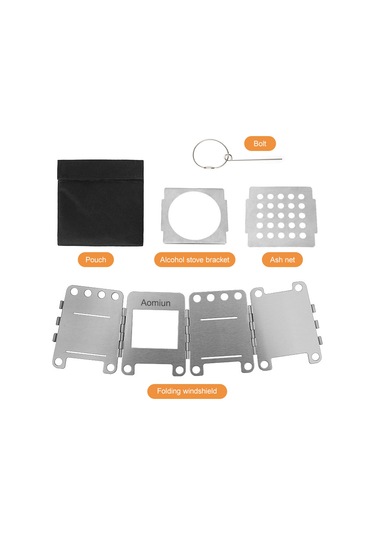 Tenfowee Stok Tipi Odun Fırını, Paslanmaz Çelik Gövde, Yüksek Isı Dayanımı, Verimli Yakıt Kullanımı, Gümüş Renk, Taşınabilir Çanta İle Gümüş