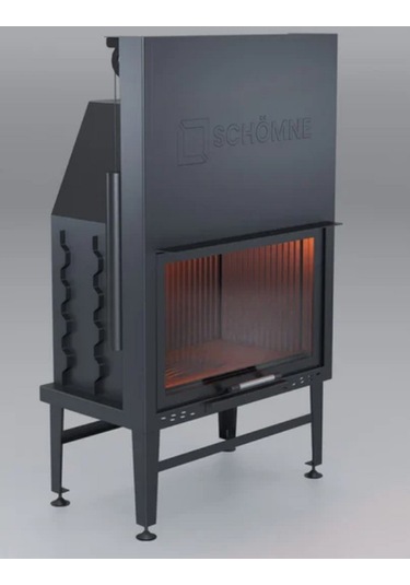 Schömne Elegance Düz Asansörlü Çelik Şömine Haznesi Düz 80 Lik