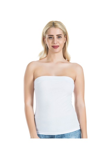 Straplez Kadın Atlet 249 Beyaz