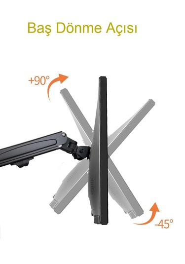 Ergonomik Led Monitör Tutucu Gaz Amortisörlü Lcd Vesa Standı13-27