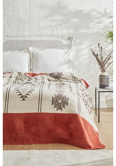 Karaca Home Raya Çift Kişilik Pamuk Battaniye Kremit 200.22.04.0212