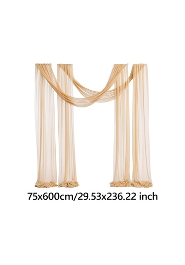 Homyl Düğün Kemeri Drapaj Masa Koşucusu Arka Plan Temalı Altın