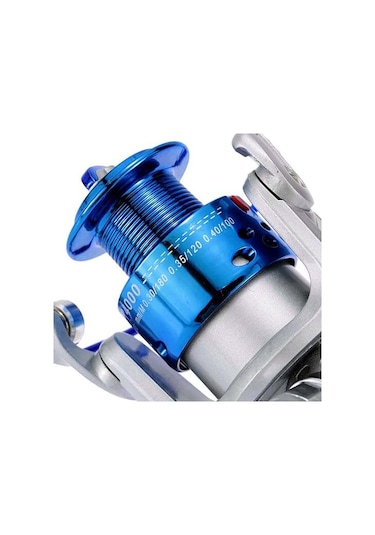 Jeehugo St4000 Mavi Balık Makinesi - 8 Rulmanlı, 5.1:1 Dişli Oranı, Katlanabilir Ve Değiştirilebilir Kolu, İki Yönlü Kullanıma Uygun