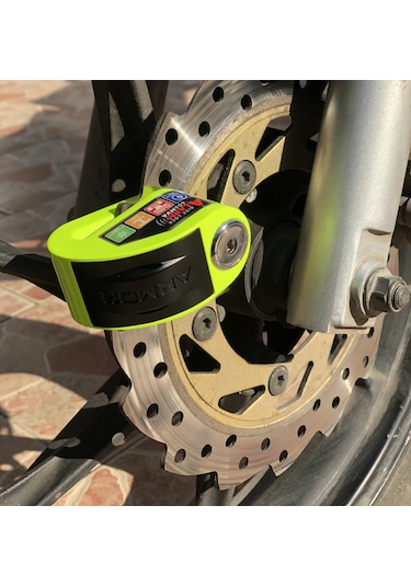 Armor 606Mva 6 Mm Renkli Alarmlı Disk Kilidi Reflektif Sarı