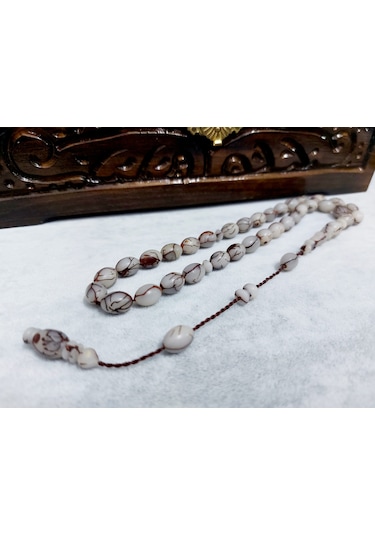 Soma Tesbih Ömer Çiftçi Usta Yumurta Kesim Kıbrıs Hurma Çekirdeği Tesbih 8x11