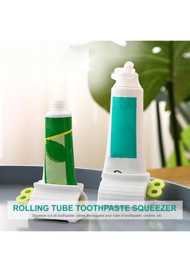 Konesam 3 Adet Kırmızı Dikey Manuel Diş Macunu Sıkacağı - Kaymaz Altlı Abs Malzeme İle Tamamen Sıkma Kırmızı