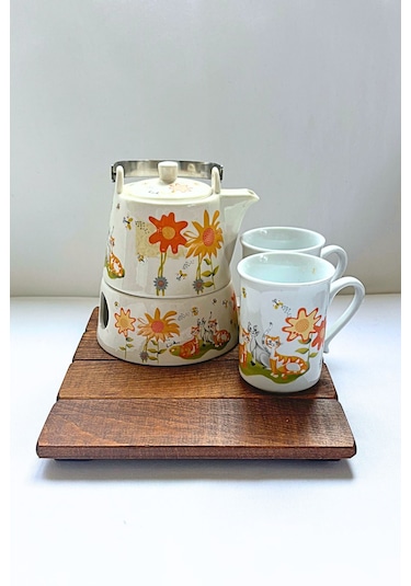 Dekoratif Kahverengi 1. Sınıf Masif Ahşap El Yapımı Sunum Altlığı