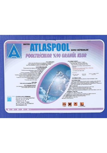 % 90 Lık Toz Klor Granül Trichlor 50 Kg Havuz Kimyasalı