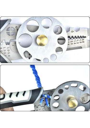Tongxida Elektrikçi İçin Metal Telli Kablo Kes-cıslık Aleti, 0.8-2.6mm 10 Farklı Delikli Zımpara Fonksiyonu İle Z9491