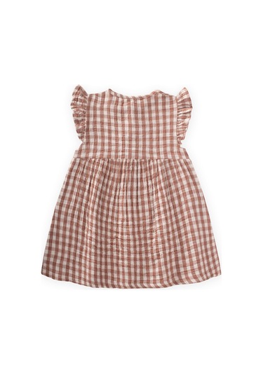 Cigit Pöti Kare Desenli Elbise 1-8 Yaş A Kahve A.Kahve