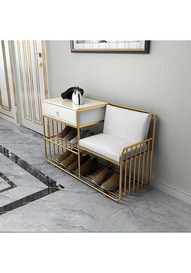 Loren Gold Metal Benç Ayakkabılık