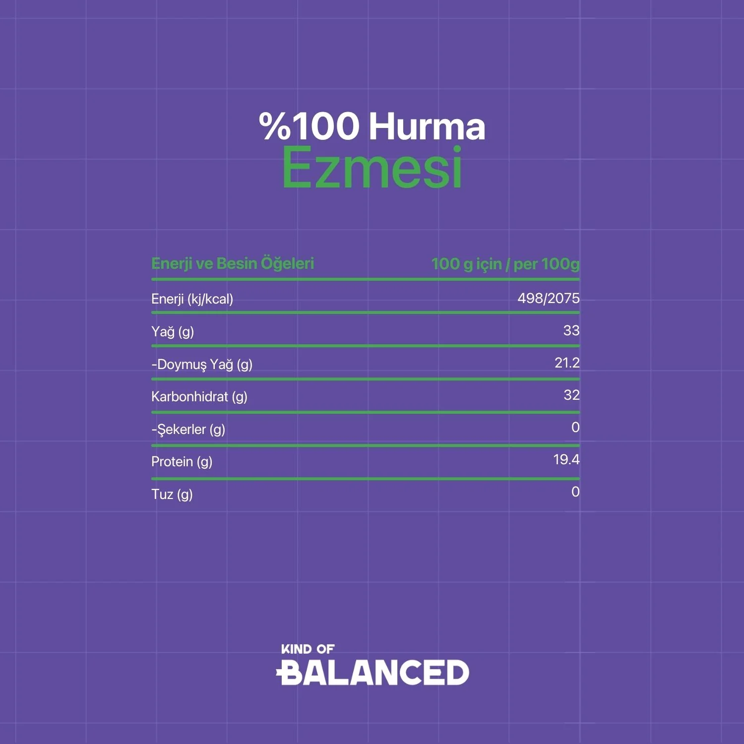 %100 Sade Hurma Ezmesi 250 Gr