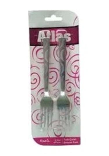 6 Parça Metal Tatlı Çatalı 4172 Çok Renkli