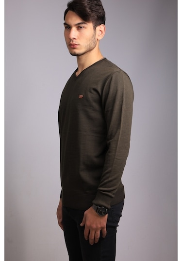 Bearraybon Erkek Triko Kazak Haki (504887251) Haki