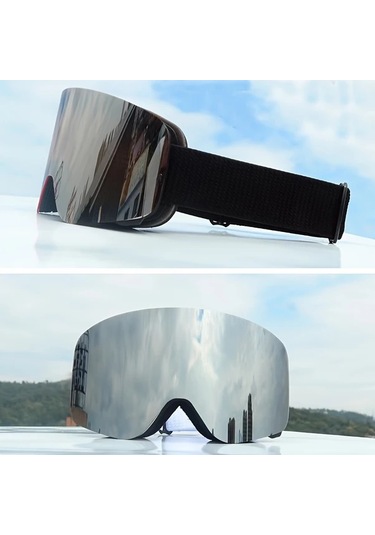 Userfriendly11 2024 Çift Katmanlı Lens Anti Sis Tam Yüz Kayak Gözlüğü Siyah Tpu Malzeme Geliştirilmiş Görüş