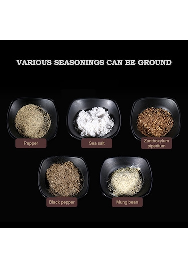 Leezsing Tuz Karabiber Öğütücü Karabiber Değirmeni Baharat Sosu Muller Biber Çalkalayıcı Değirmen Tuz Öğütücü Manuel Öğütme Aracı Alet Ayarlanabilir Kalınlık
