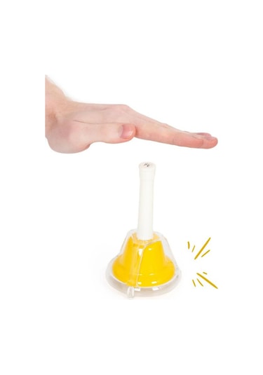 Temel Renkli Basmalı Nota El Zili Seti 8li 15 Cm