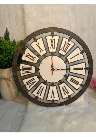 Lavinta54 Kişiye Özel Dekoratif Ahşap Duvar Saati (539899958) Ahşap