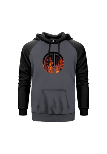 Team Solomid Fire Gri Reglan Kol Unisex Sweatshirt Hoodie Gri