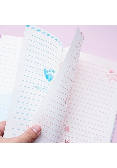 Kilitli Kutulu Ajanda Günlük Not Hatıra Defteri Notebook Good Night Mor