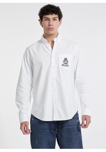 Guess Erkek Gömlek-m5yh64whfk1 Beyaz