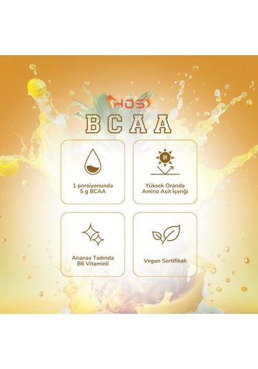 Hos Bcaa Ananaslı Amino Asit İçeren Spor Gıdası 275 G