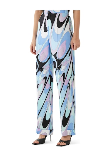 Pucci Şık Ipek Twill Pantolon Çok Renkli