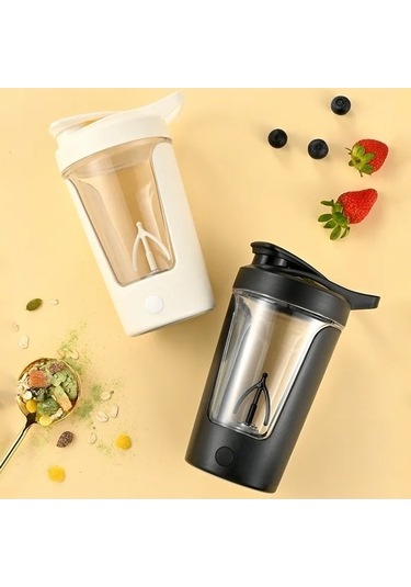 Pazly Cbtx Usb Şarjlı Tam Otomatik Karıştırma Kabı, Kahve Fincanı, Siyah Siyah