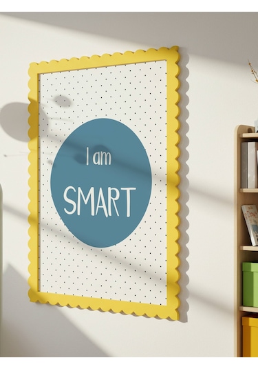 I Am Smart Dijital Baskı Poster Mavi Çerçevesiz