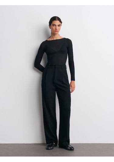 Dilvin 32122 Kayık Yaka Modal Kaşmir Ultra Hafif Bluz Siyah