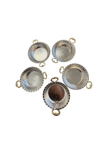 5'li Çekiç Dövme Bakır Kahvaltılık