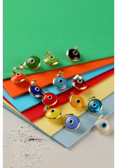 Moom Mücevherat Kadın 14 Ayar Altın Nazar Göz Kolye Ucu N11.40327