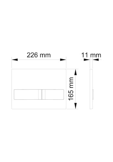 Visam Gömme Rezervuar Hela Taşı İçin - Karina Mat Krom Kumanda Paneli Krom