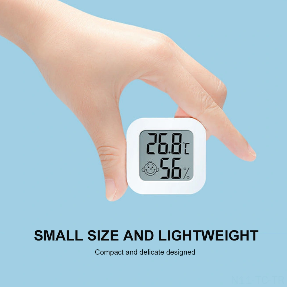 Skycity Ev İçin Dijital Sıcaklık Ve Nem Ölçer - Bebek Odası İçin Hassas Algılayıcı - Canlı İzleme Ve Duygu İkonlu Ekran