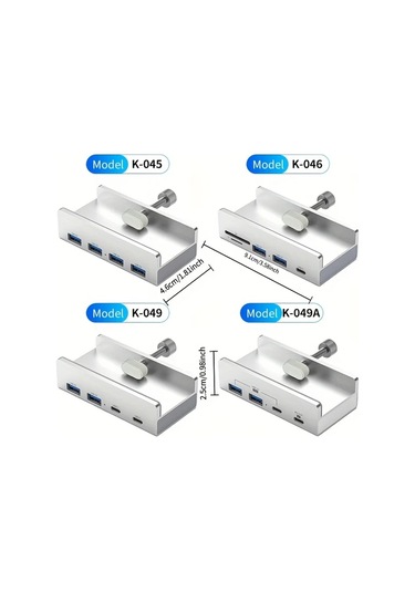 Honeybeeshop Usb 3.0/2.0 Klipsli Alüminyum Dock İstasyonu Veri, Şarj, Tf/sd Kart Okuyucu L-049a