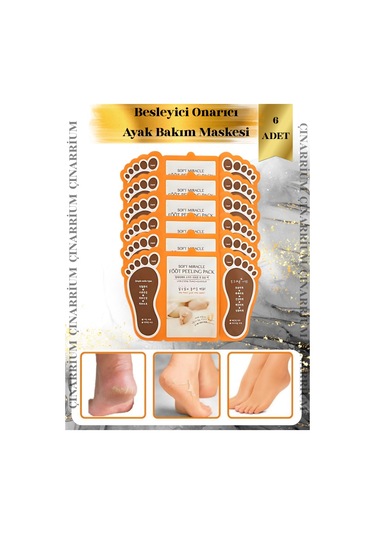 Ayak Peeling Maskesi 6 Lı Soyulma Etkili, Ölü Deri Temizleyici Ve Pürüzsüzleştirici Bakım