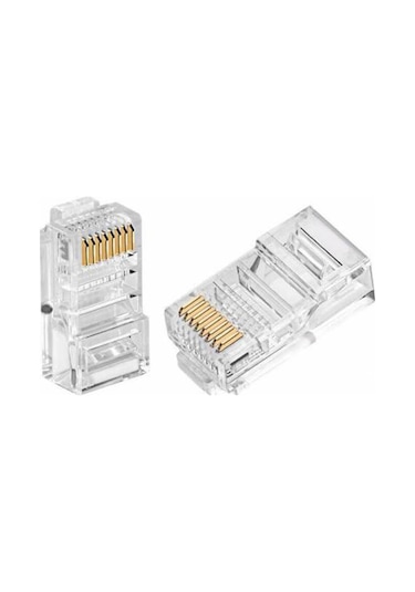 Rj45 Cat6 Altın Uçlu Jack Konnektör 100 Adet
