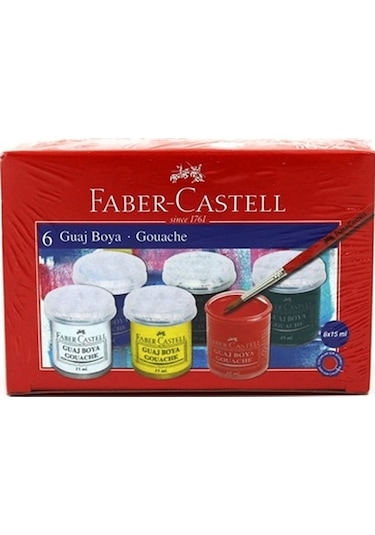 Faber Castell 6 Renk Guaj Boya 5170160400 Çok Renkli