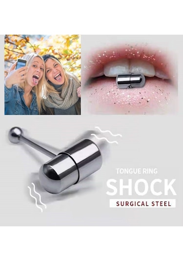 Dükkan Design Titreşimli Dil Piercing Gri