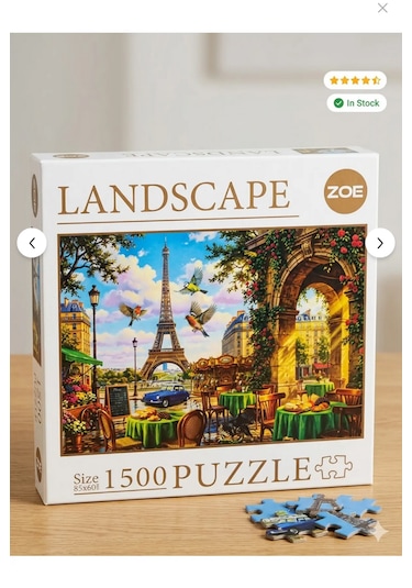 Landscape 1500 Parça Yapboz Puzzle I 85 60cm I Paris Eyfel Kulesi
