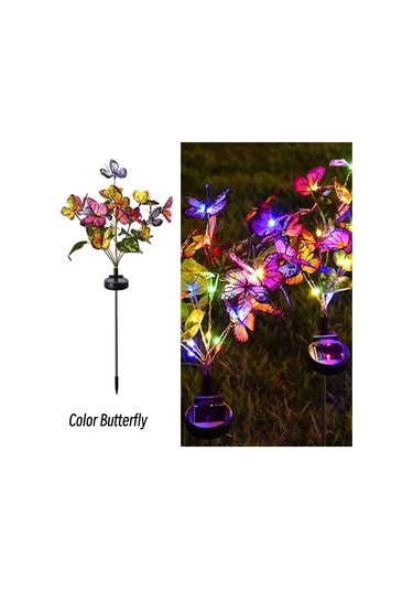 Allilit6/8/10 Led Güneş Bahçe Işıkları - Arı, Ateşböceği, Kelebek Desenli Su Geçirmez Çim Ve Yol Aydınlatmaaçık Sarı Açık Sarı