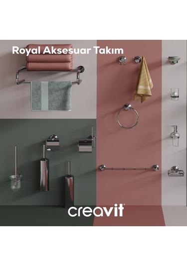Creavit BR20216 Joyful Tuvalet Fırçalığı Cam - Duvardan